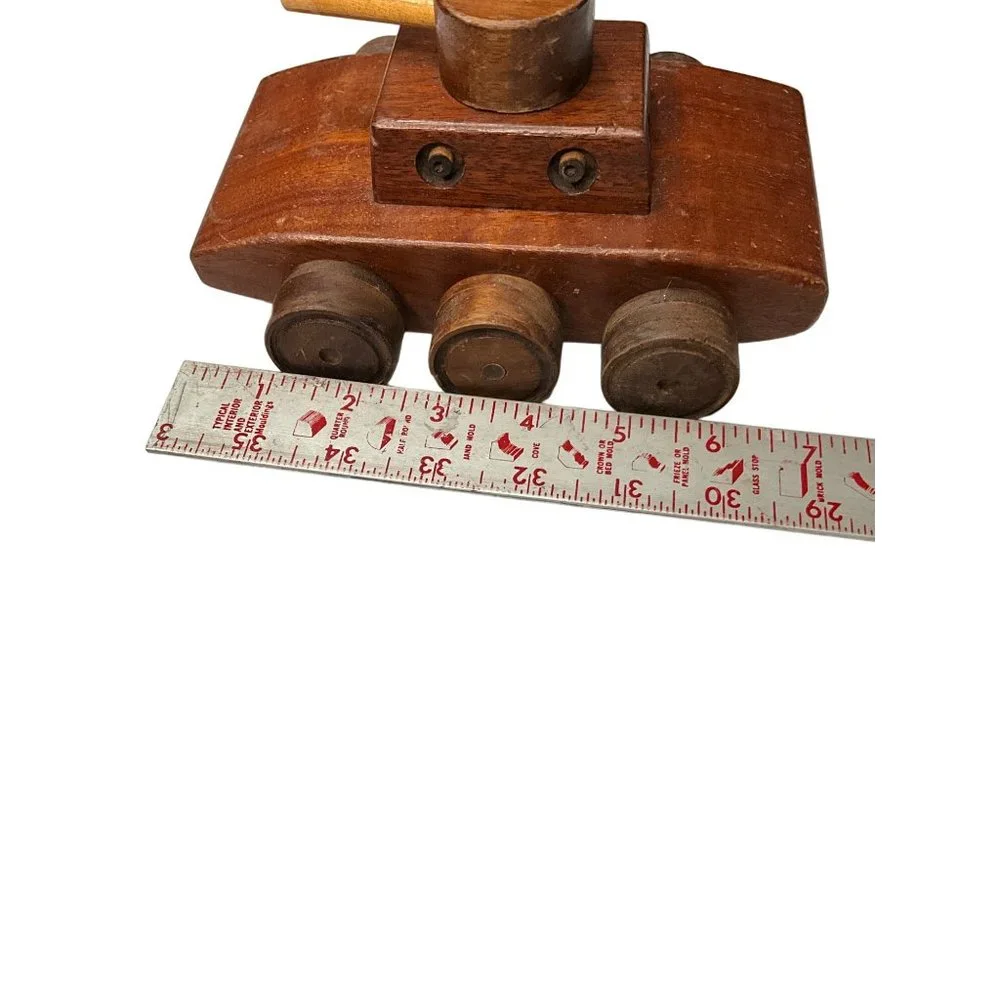 Wood toy tank‎ handcrafted working parts